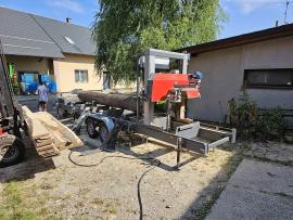 Sega a nastro per tronchi TP-600 mobilní , | Attrezzi di segheria | Macchinari per la lavorazione del legno | Drekos Made s.r.o