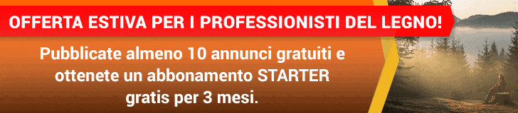 Offerta estiva per i professionisti italiani del legno!