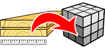 Calcolatore del volume del legname segato